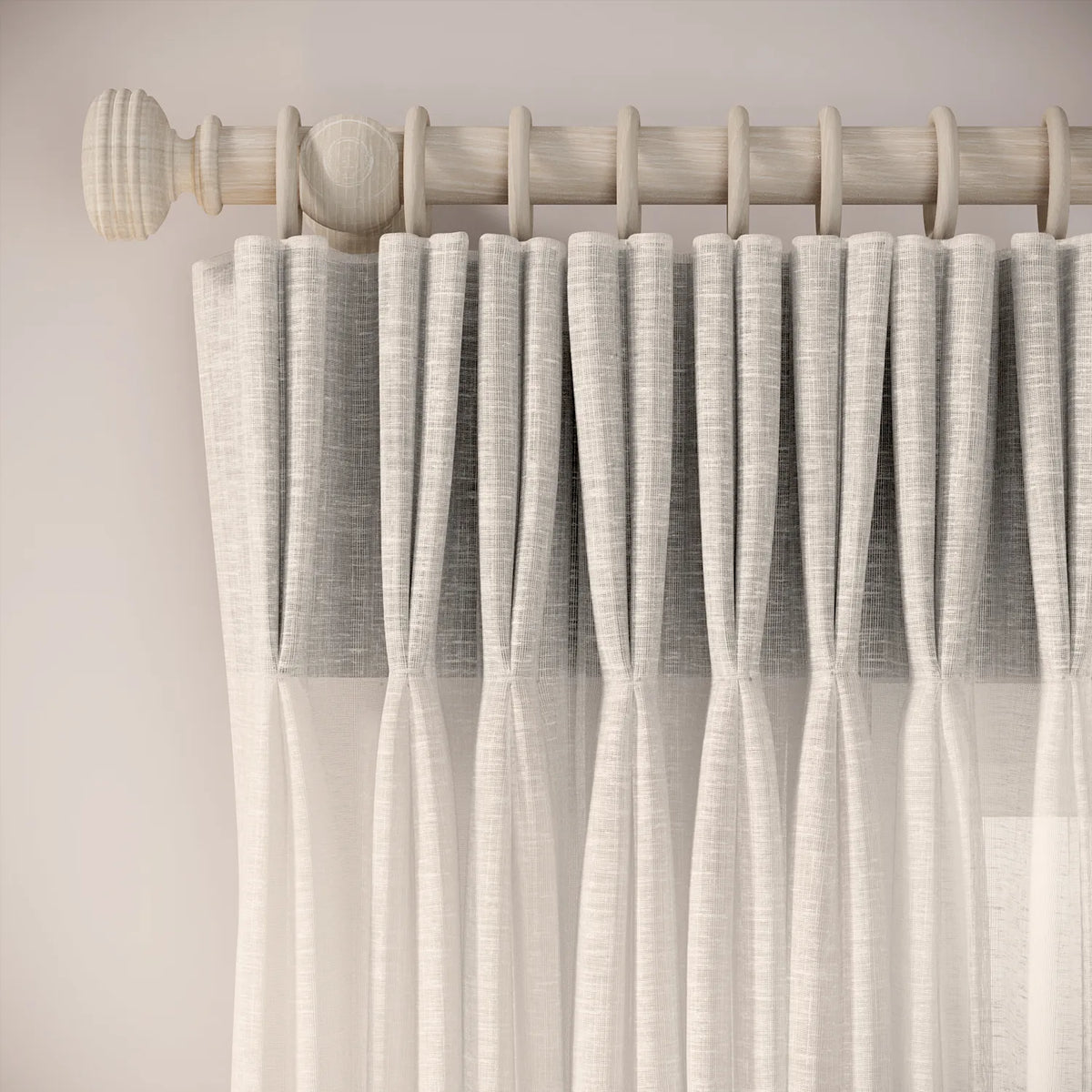 Merlin's Beard Curtains - Slubby Sheer - Lighthouse