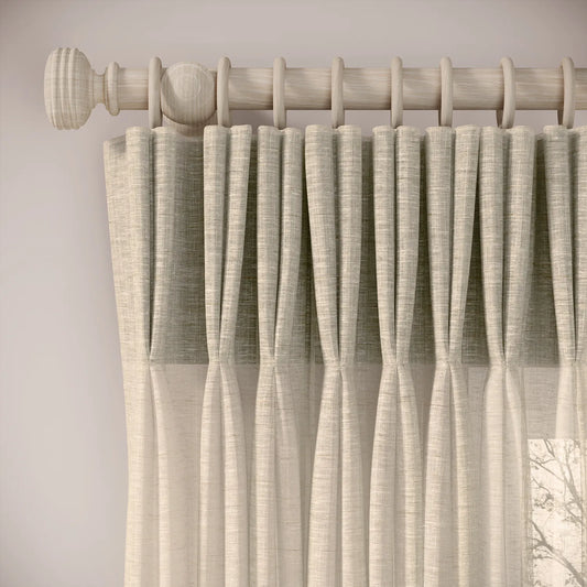 Merlin's Beard Curtains - Slubby Sheer - Nutty