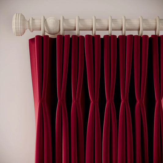 Merlin's Beard Curtains - Soft Velvet - Ruby Tuesday