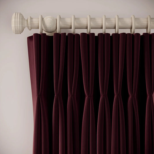 Merlin's Beard Curtains - Soft Velvet - Tempranillo