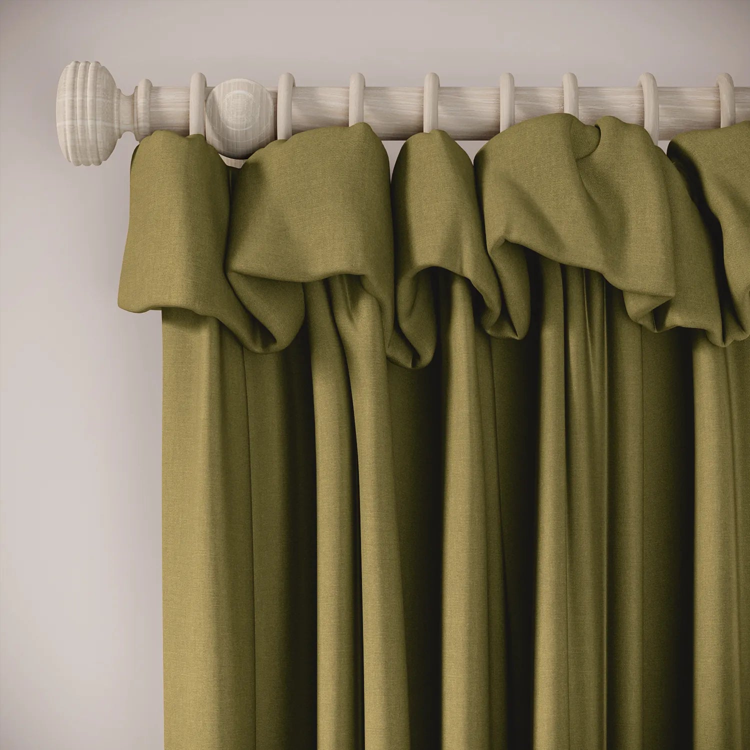 Mrs Twitchit Curtains - Brushed Cotton - Cricket