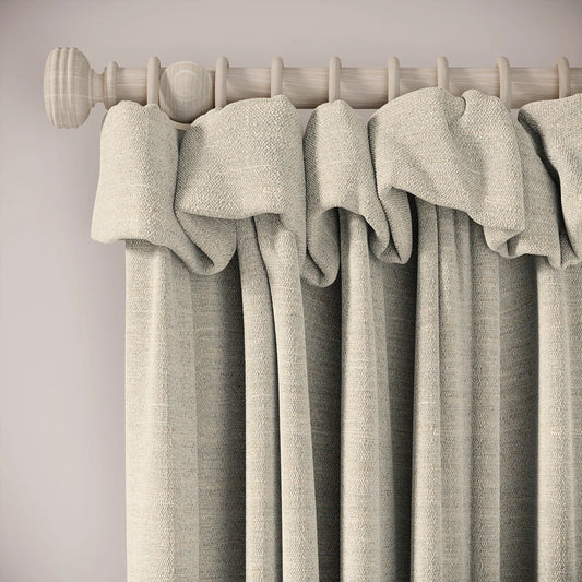 Mrs Twitchit Curtains - Eco Boucle - Pebblish