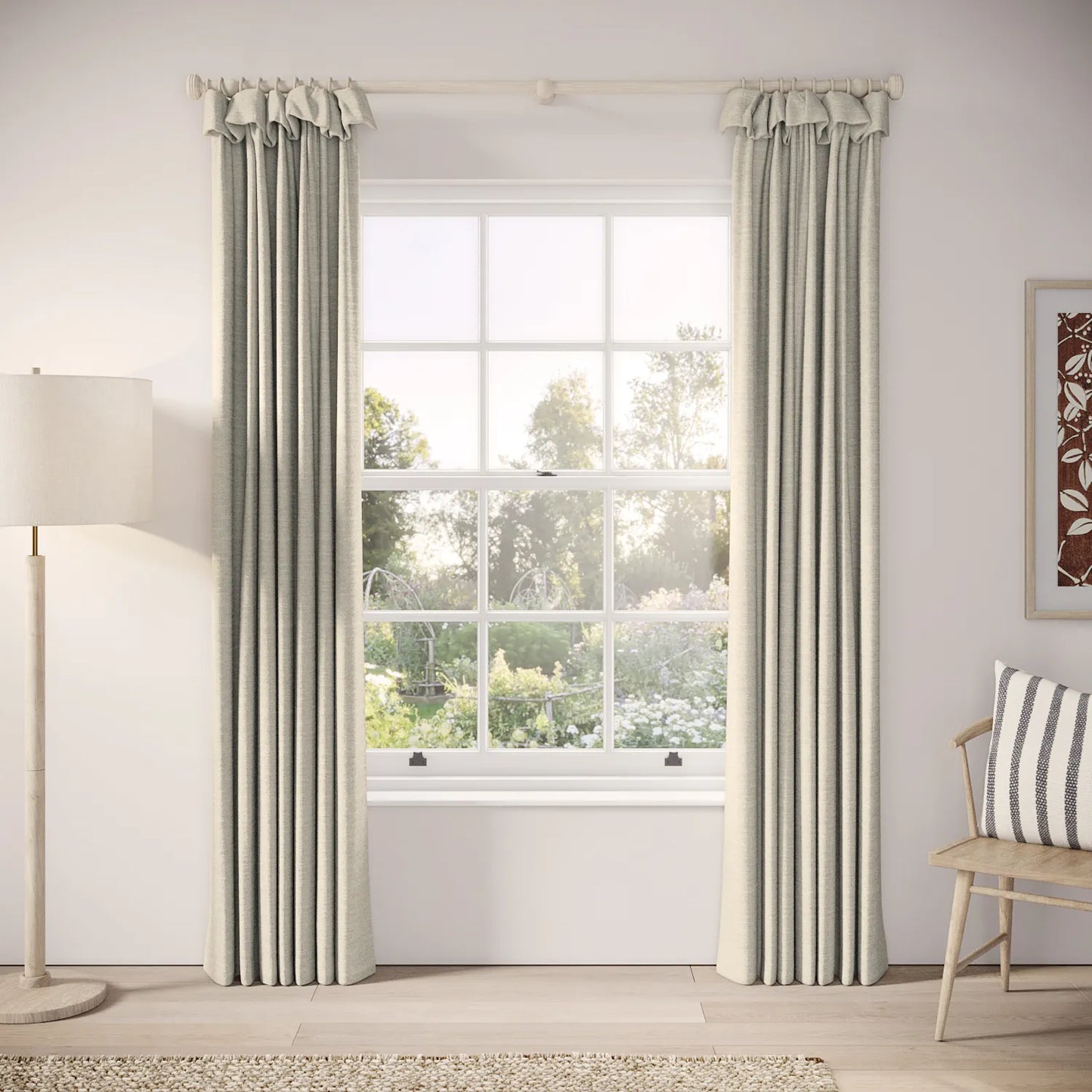 Mrs Twitchit Curtains - Eco Boucle - Pebblish