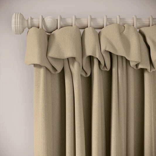 Mrs Twitchit Curtains - Eco Weave - Milky Coffee