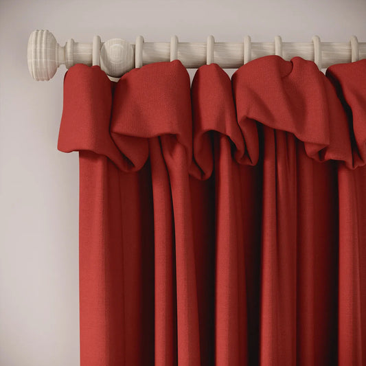 Mrs Twitchit Curtains - Linen Blend - Cardinal