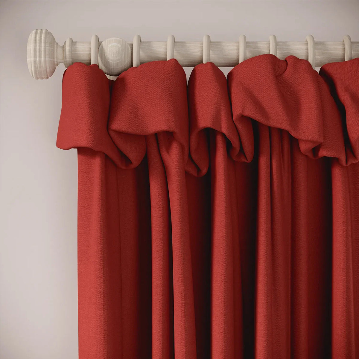 Mrs Twitchit Curtains - Linen Blend - Cardinal