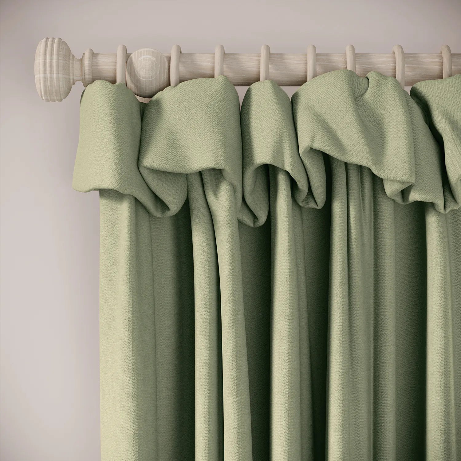 Mrs Twitchit Curtains - Linen Blend - Mint Julep