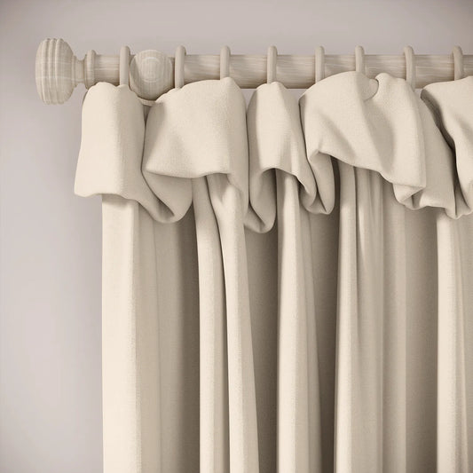Mrs Twitchit Curtains - Linen Blend - Ostrich Egg