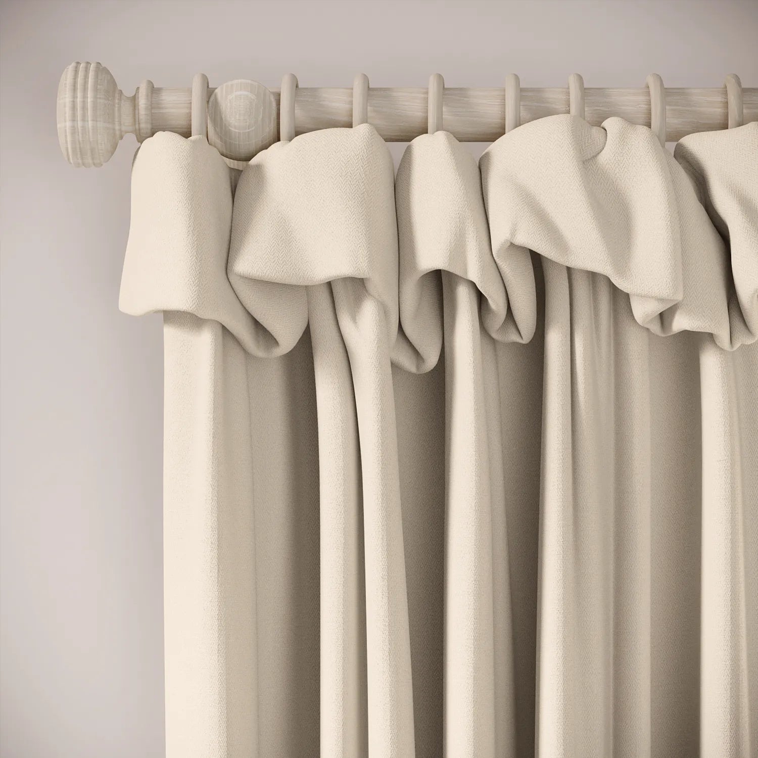 Mrs Twitchit Curtains - Linen Blend - Ostrich Egg