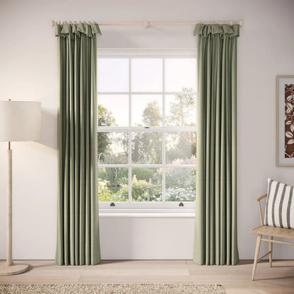 Mrs Twitchit Curtains - Pure Linen - Herbal