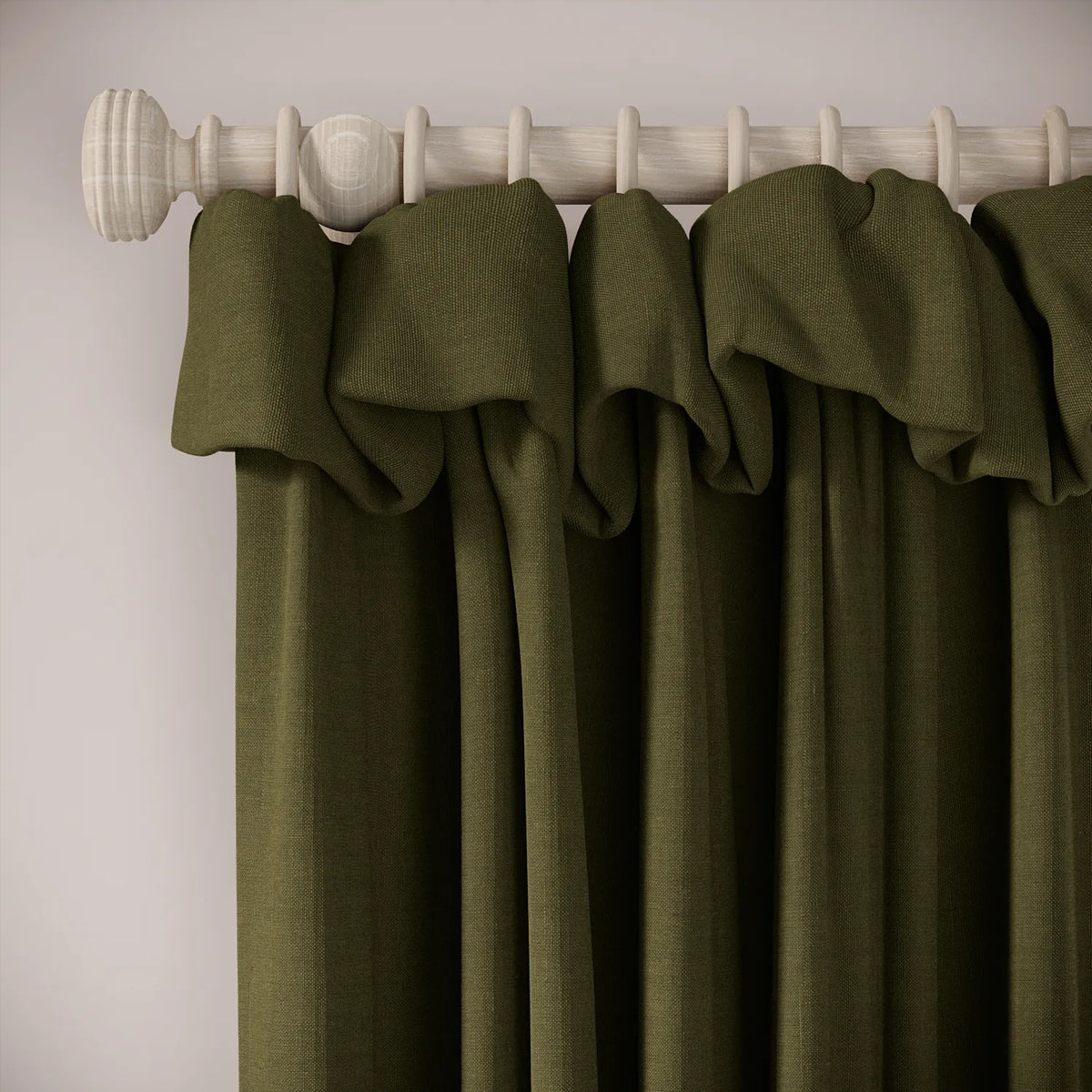 Mrs Twitchit Curtains - Pure Linen - Mossify
