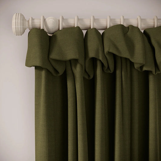 Mrs Twitchit Curtains - Pure Linen - Mossify