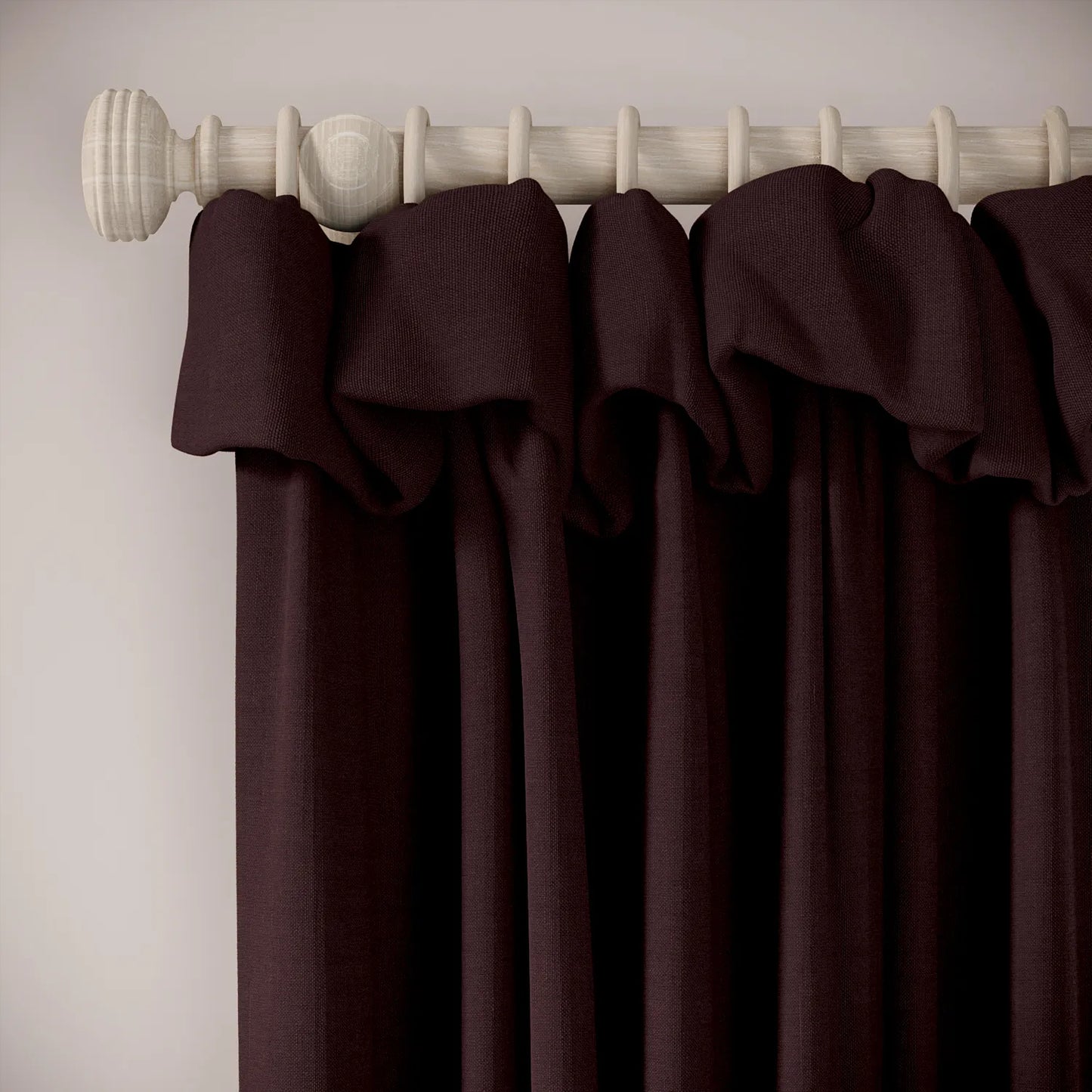Mrs Twitchit Curtains - Pure Linen - Plumble