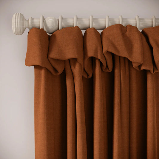 Mrs Twitchit Curtains - Pure Linen - Rusty Bucket