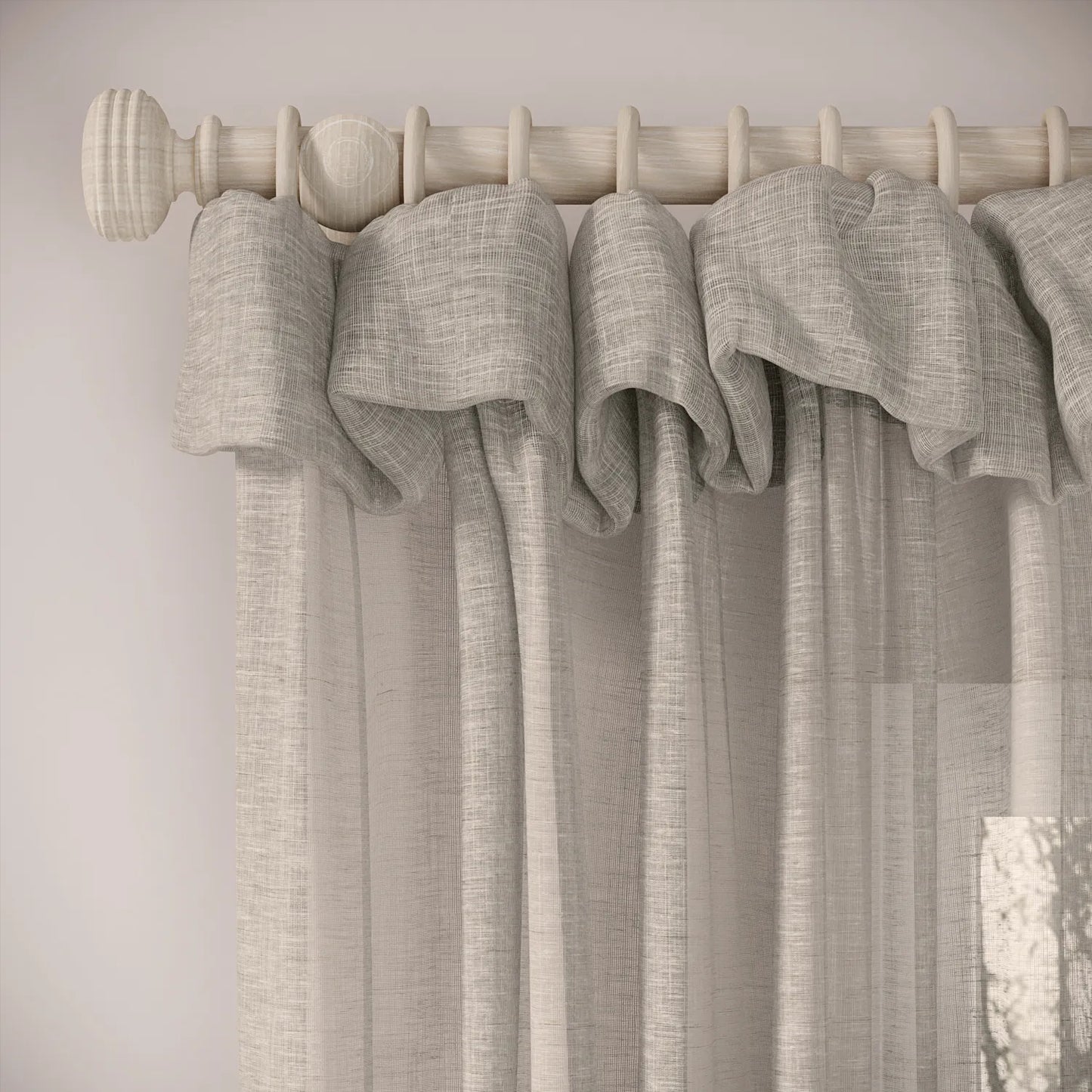 Mrs Twitchit Curtains - Slubby Sheer - Hen of the Woods