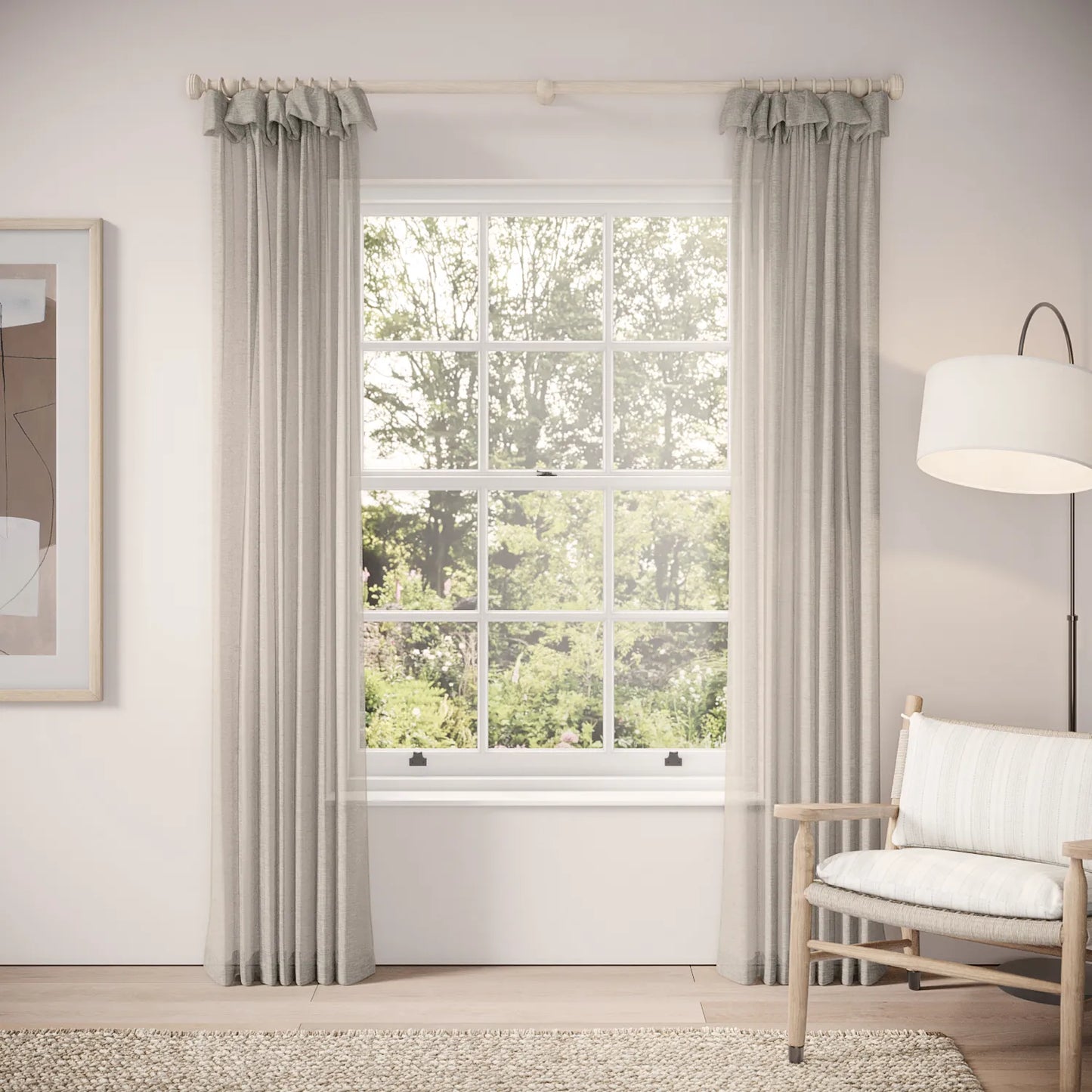 Mrs Twitchit Curtains - Slubby Sheer - Hen of the Woods