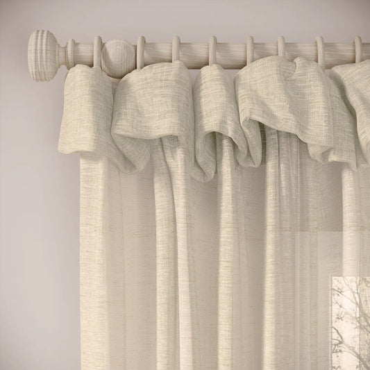 Mrs Twitchit Curtains - Slubby Sheer - Nutty