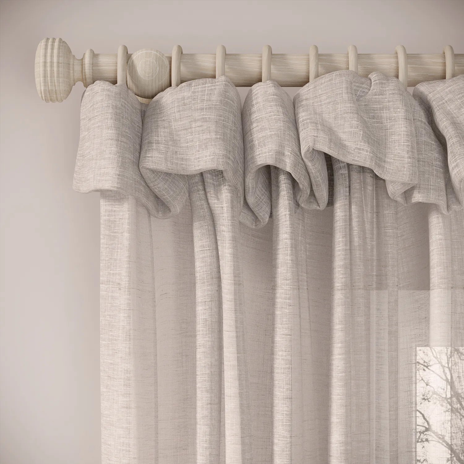 Mrs Twitchit Curtains - Slubby Sheer - Tasteful