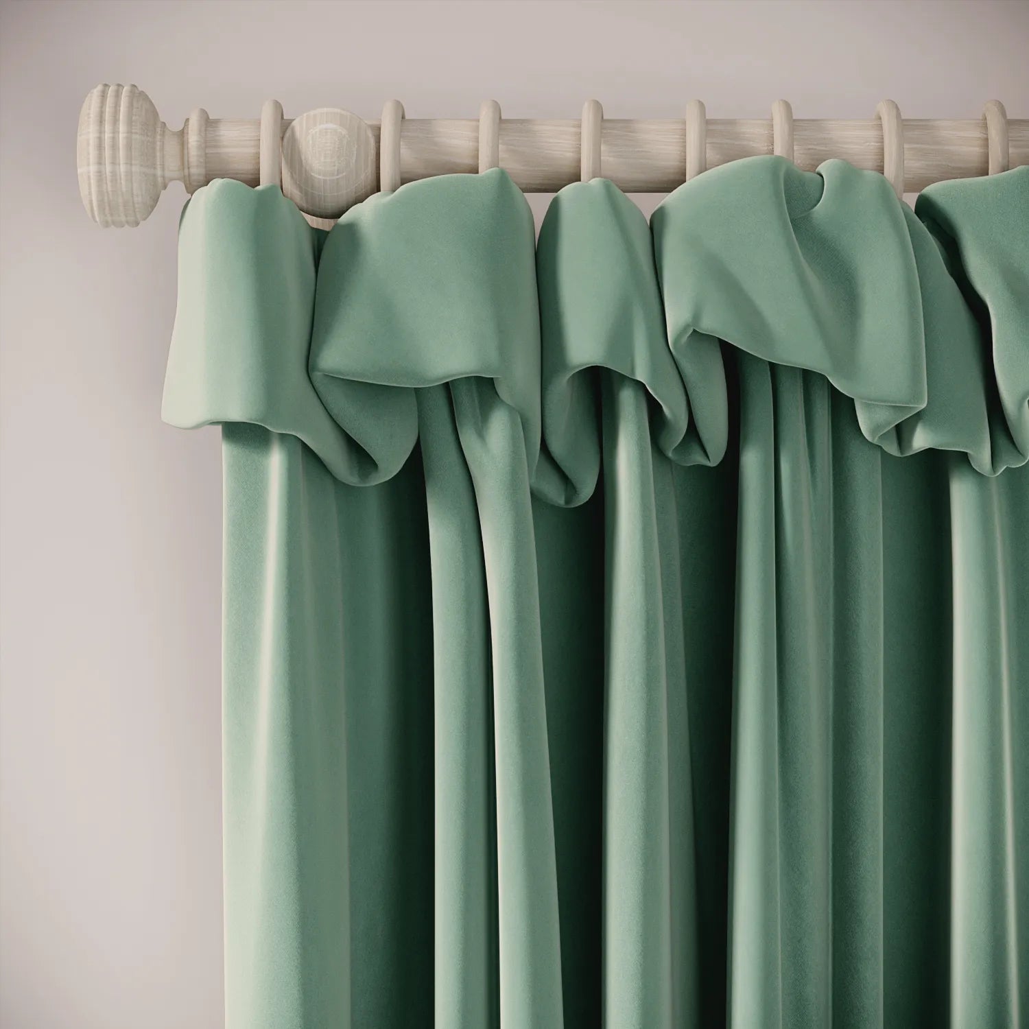 Mrs Twitchit Curtains - Soft Velvet - Mid-horizon