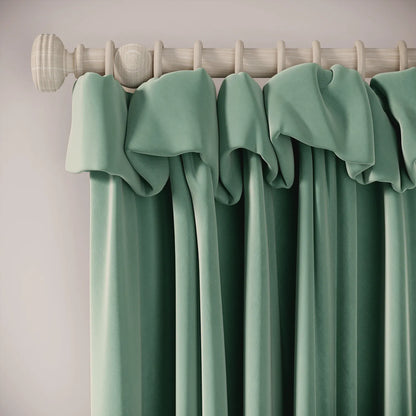 Mrs Twitchit Curtains - Soft Velvet - Mid-horizon