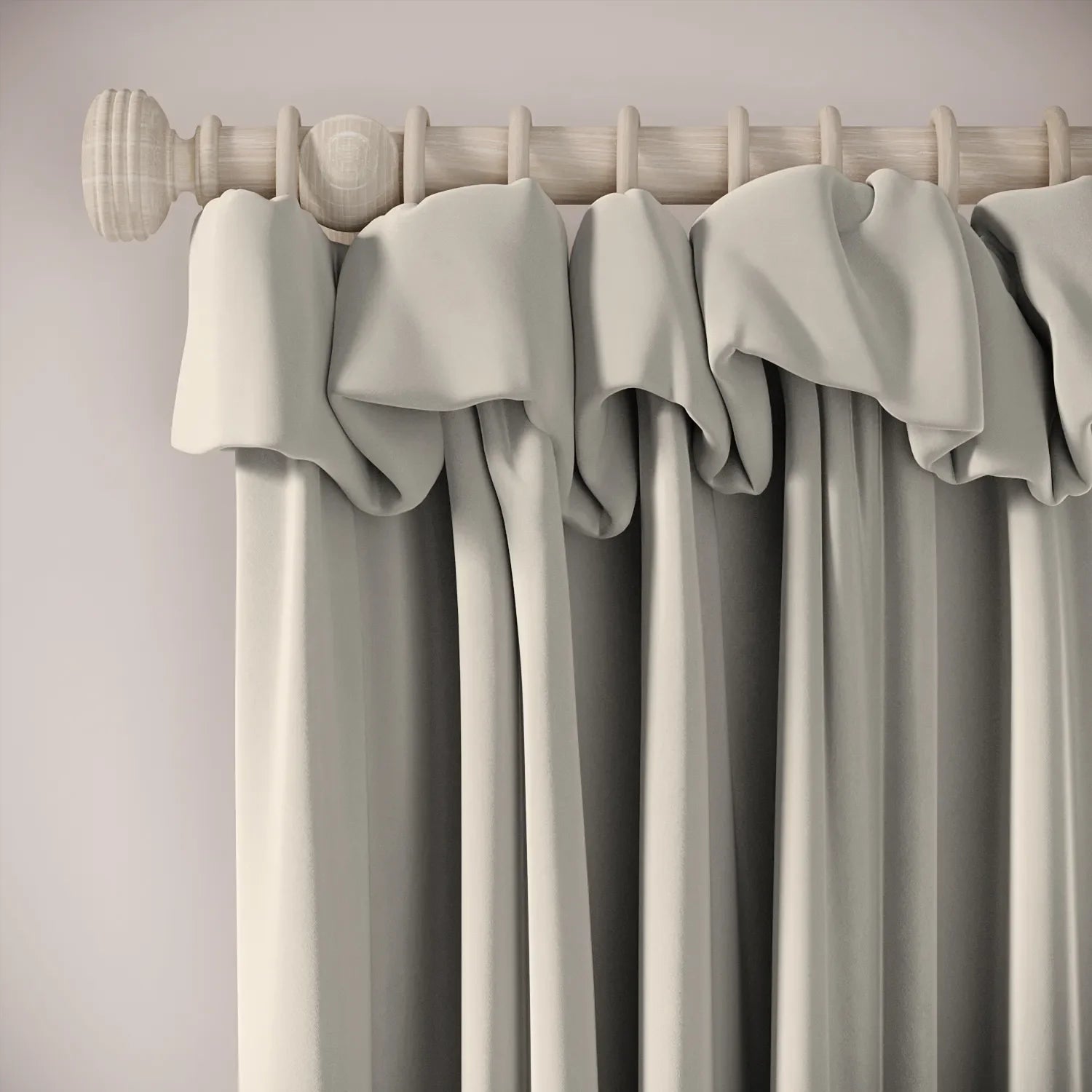 Mrs Twitchit Curtains - Soft Velvet - Mog