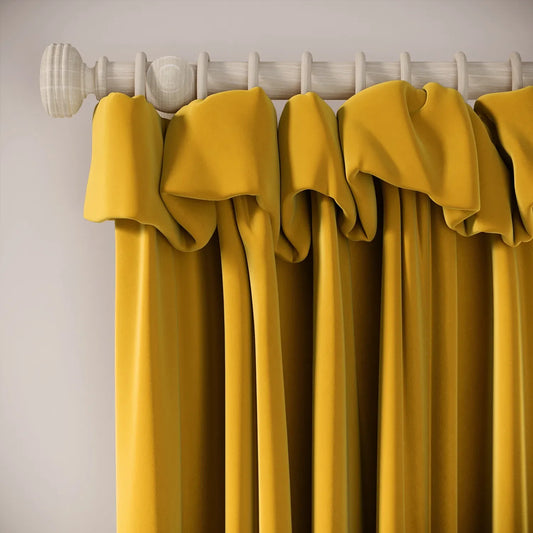Mrs Twitchit Curtains - Soft Velvet - Mustardseed
