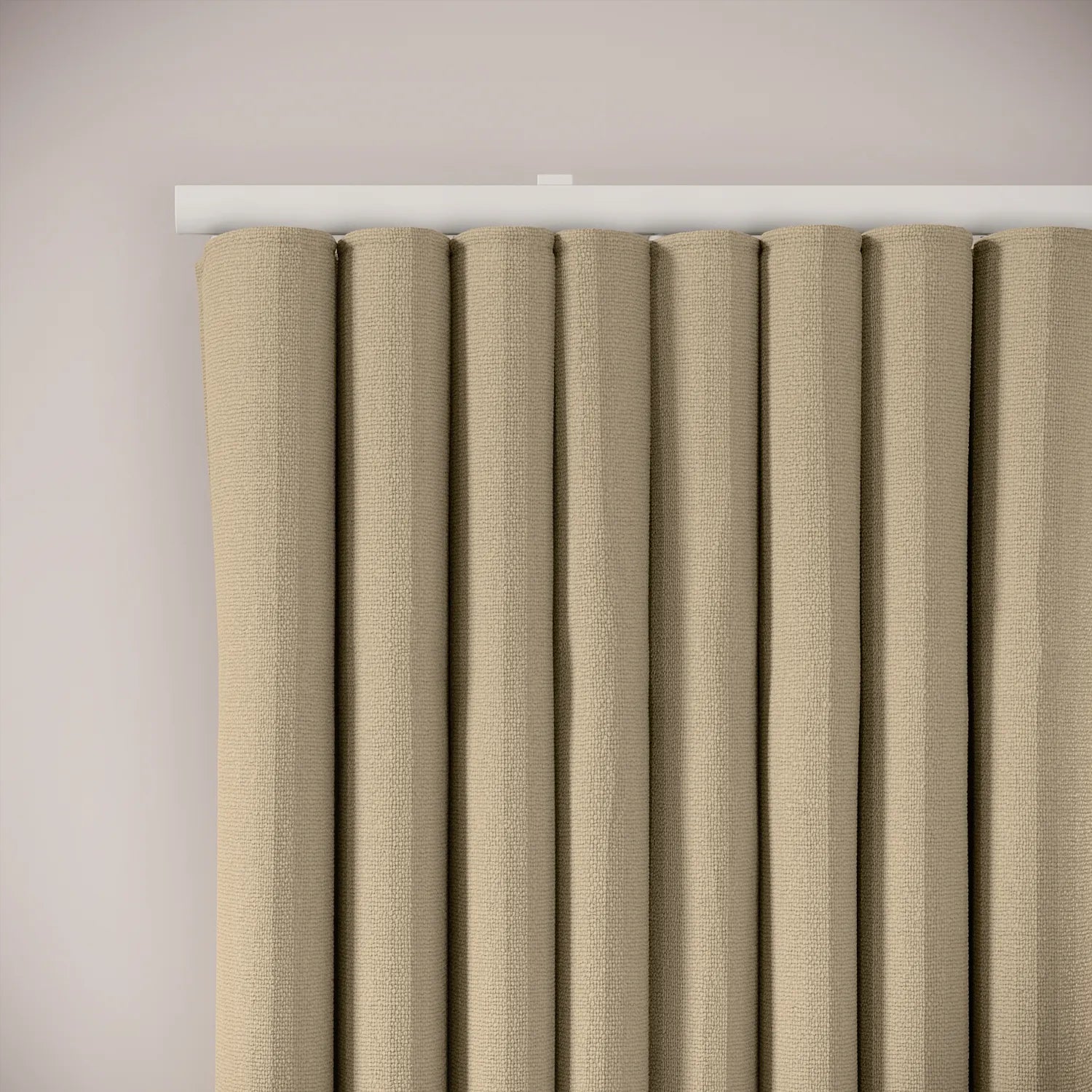 Porthcawl Curtains - Eco Weave - Milky Coffee