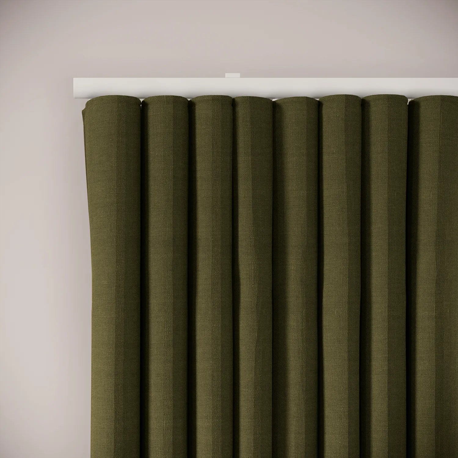 Porthcawl Curtains - Pure Linen - Mossify