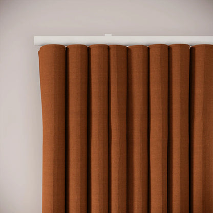 Porthcawl Curtains - Pure Linen - Rusty Bucket