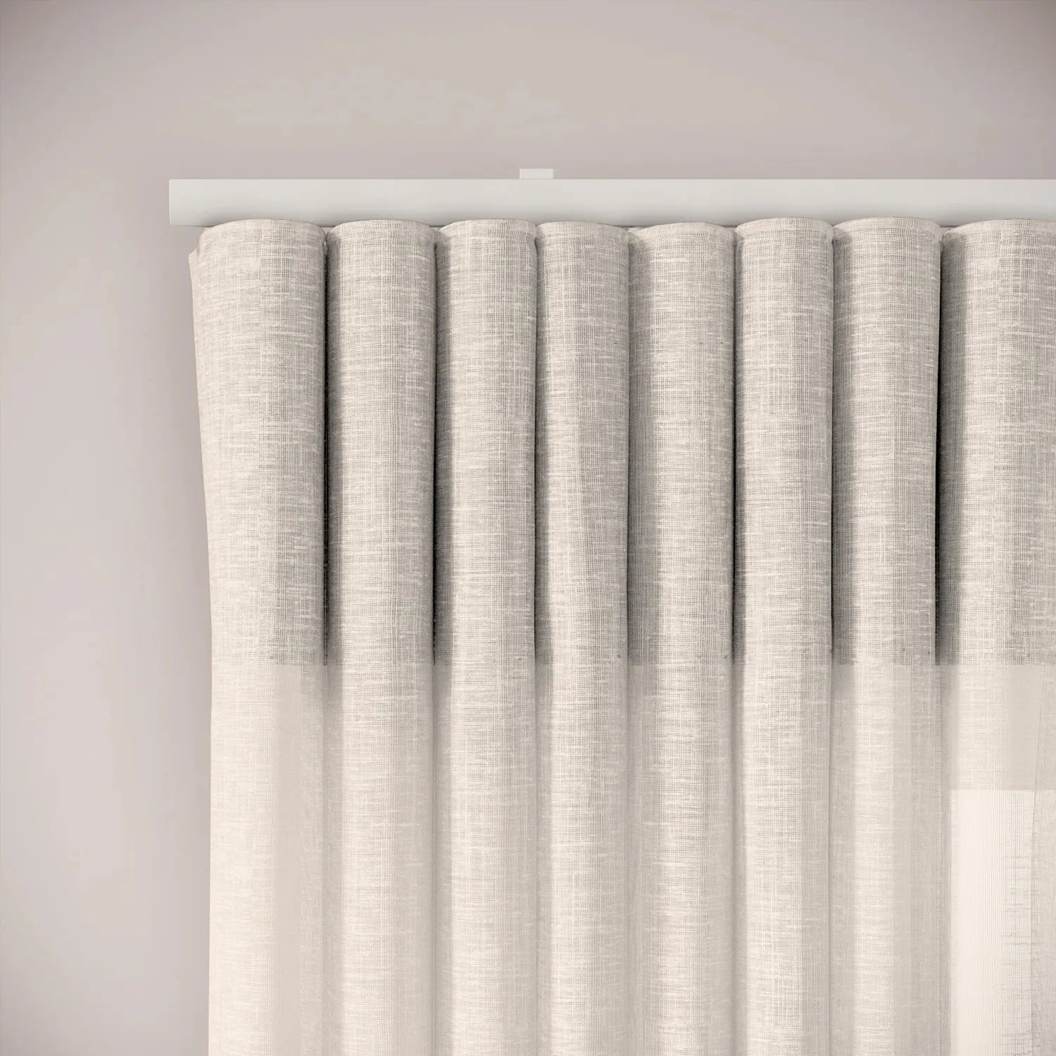 Porthcawl Curtains - Slubby Sheer - Lighthouse