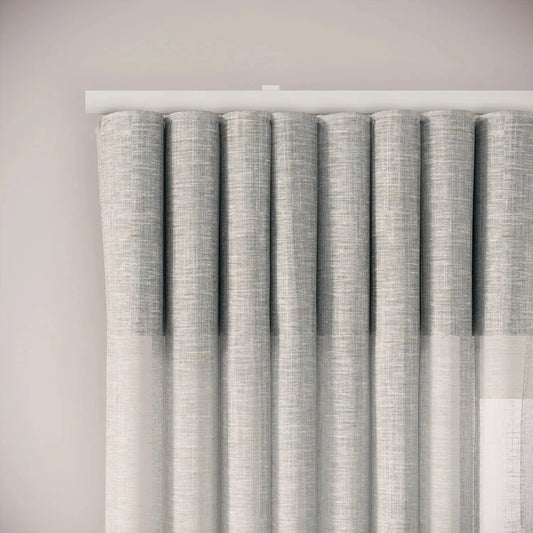 Porthcawl Curtains - Slubby Sheer - Reykjavik