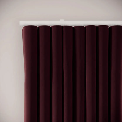 Porthcawl Curtains - Soft Velvet - Tempranillo