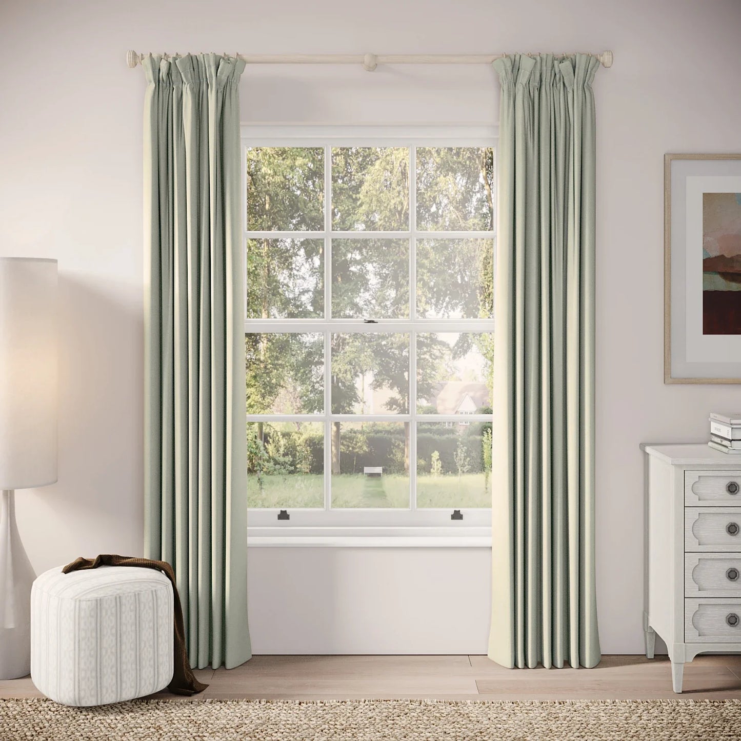 Veg Patch Curtains - Brushed Cotton - Robin's Egg