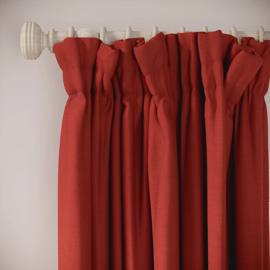Veg Patch Curtains - Linen Blend - Cardinal