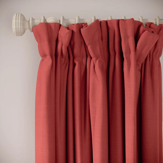Veg Patch Curtains - Linen Blend - Crimsonite