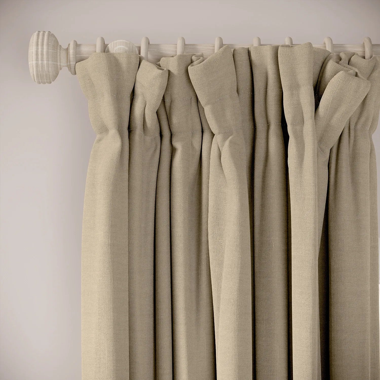 Veg Patch Curtains - Pure Linen - Biscotti