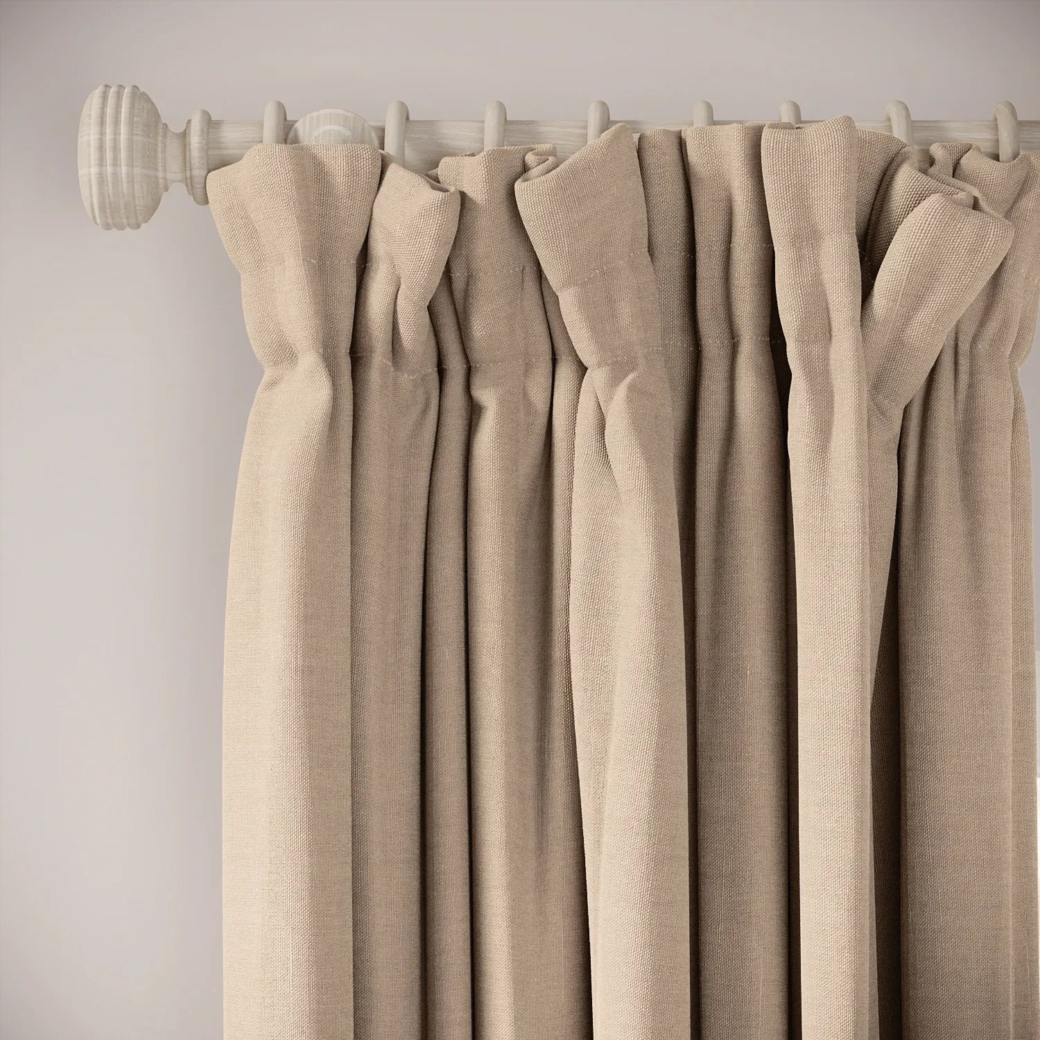 Veg Patch Curtains - Pure Linen - Conch