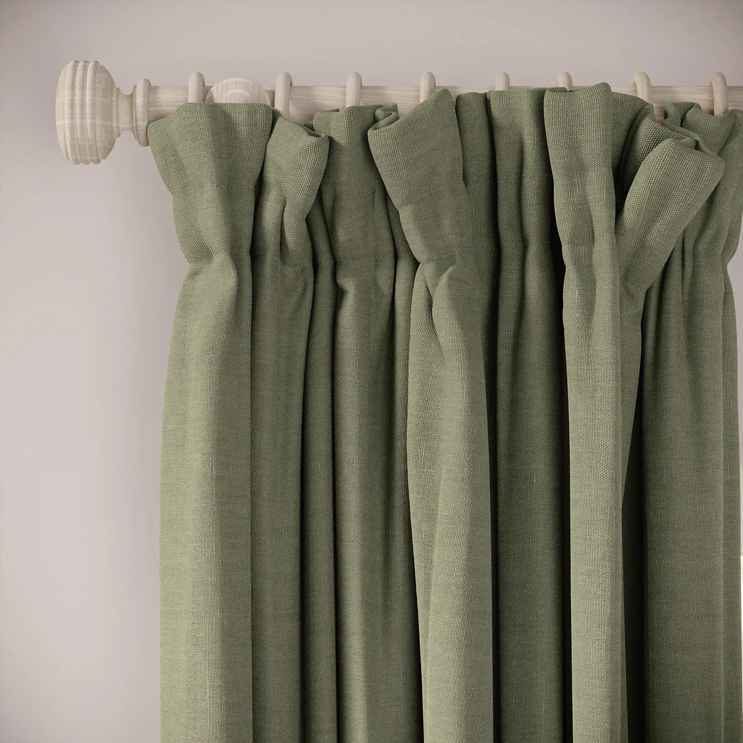 Veg Patch Curtains - Pure Linen - Herbal