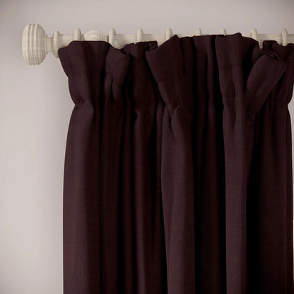 Veg Patch Curtains - Pure Linen - Plumble