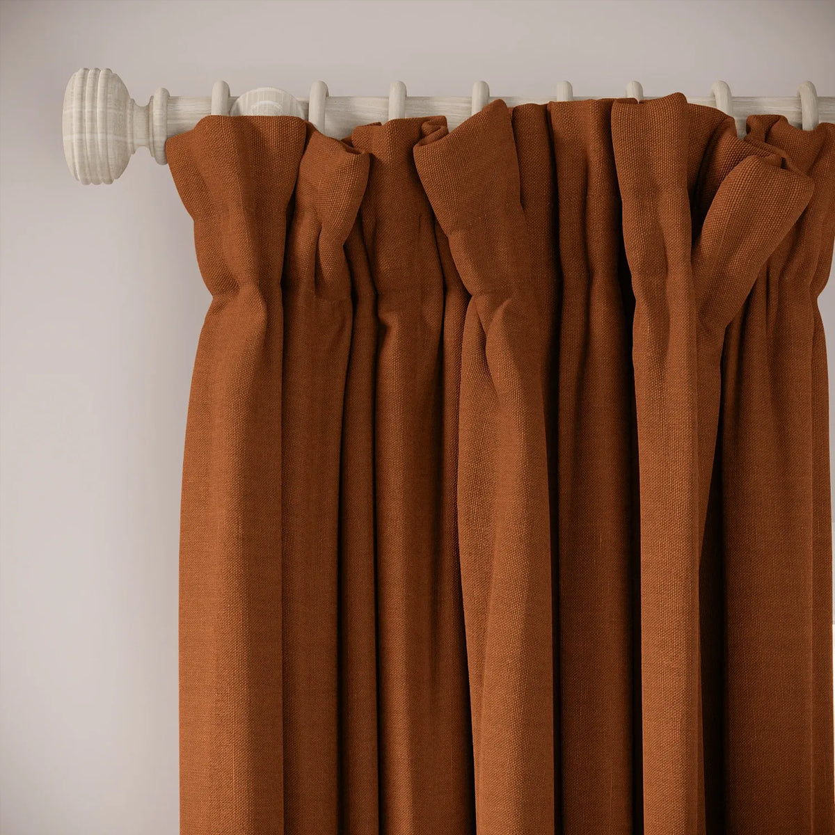 Veg Patch Curtains - Pure Linen - Rusty Bucket