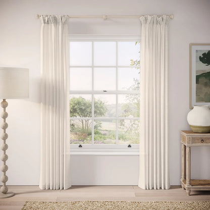 Veg Patch Curtains - Slubby Sheer - Lighthouse