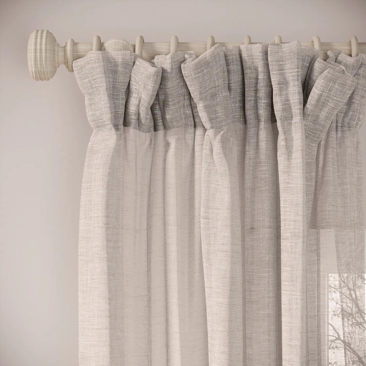 Veg Patch Curtains - Slubby Sheer - Tasteful