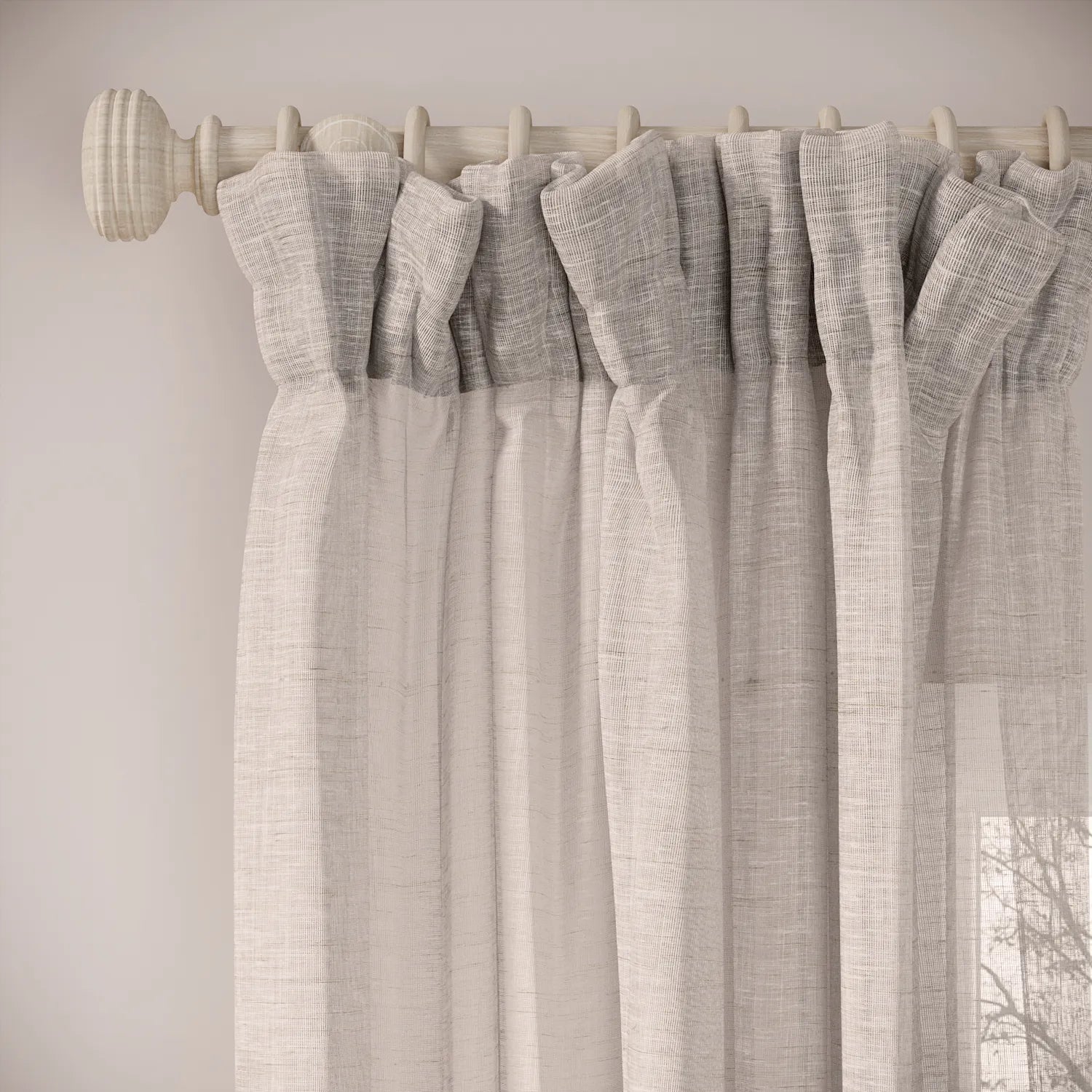 Veg Patch Curtains - Slubby Sheer - Tasteful
