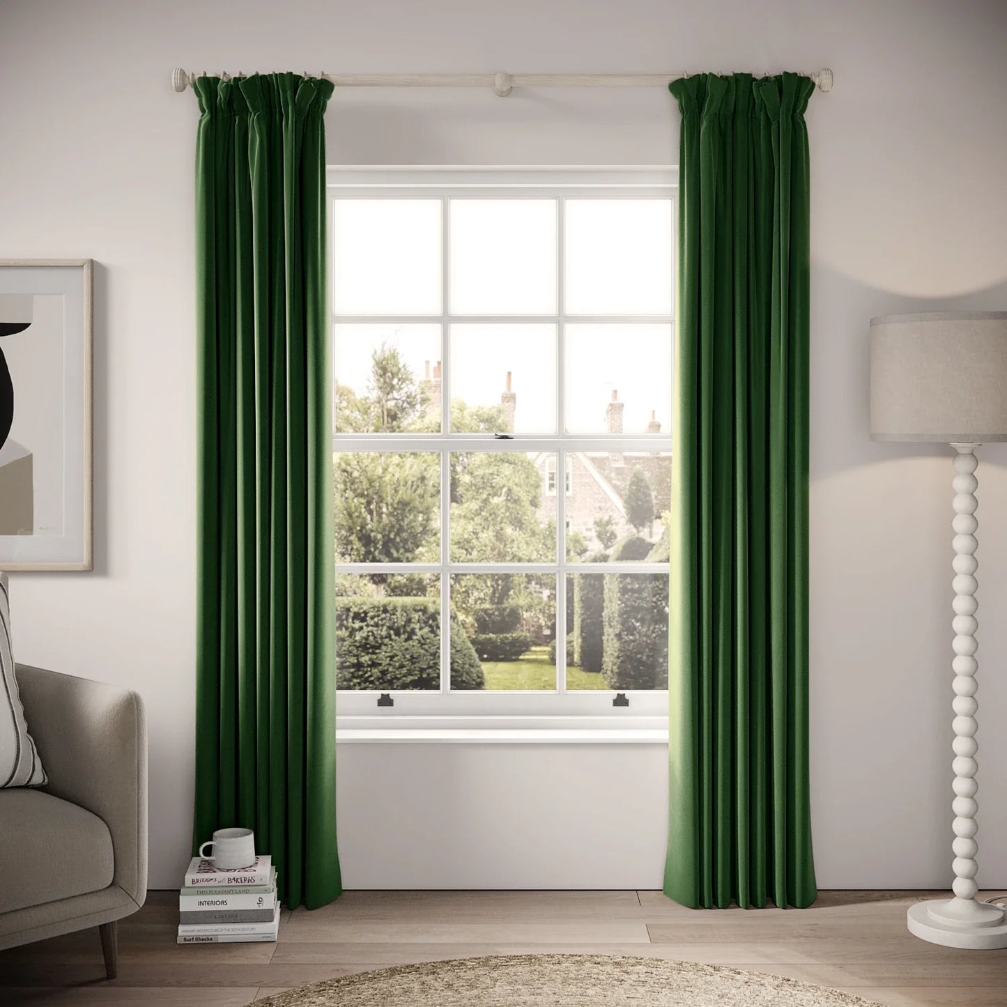 Veg Patch Curtains - Soft Velvet - Billiards