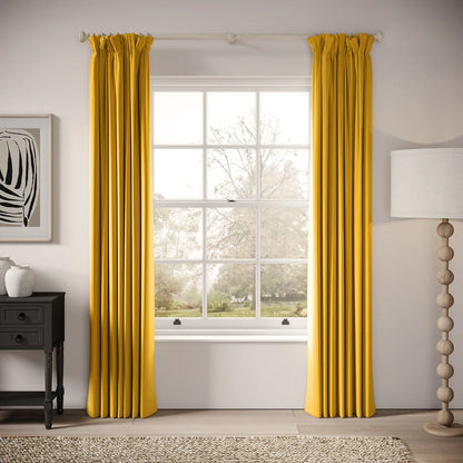 Veg Patch Curtains - Soft Velvet - Mustardseed