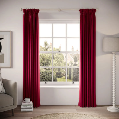 Veg Patch Curtains - Soft Velvet - Ruby Tuesday